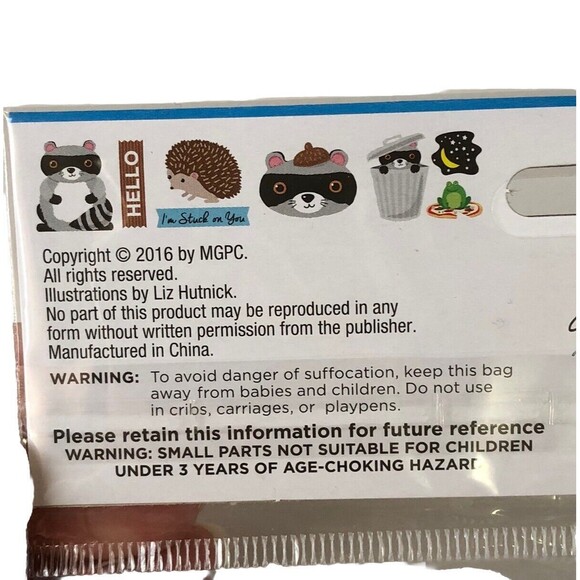 Mrs. Grossman's Raccoon Sticker Friend sticker roll & dispenser New - Picture 4 of 9